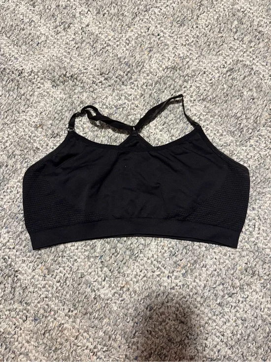 Ideology Black Seamless Sports Bra with Mesh Sides