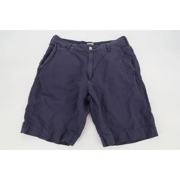 Faherty Malibu Shorts Cotton Linen Blend Summer‎ Dark Navy Men's Size 30