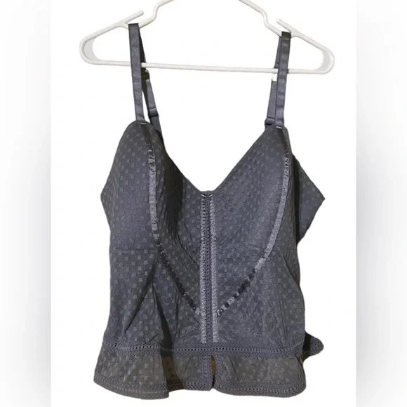 Cacique Intimates Lingerie Gray Corset Top Women’s Plus Size 26/28