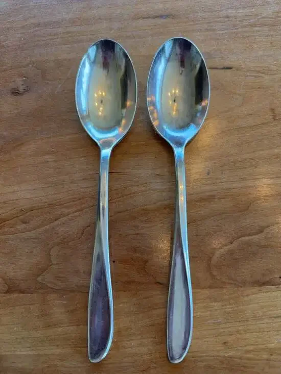 Holmes‎ & Edwards DeepSilver Inlaid Silverplate Teaspoons Set of 2