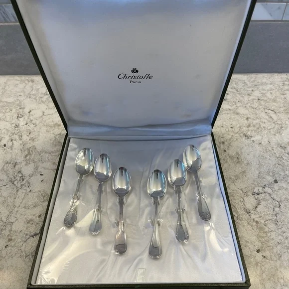 Vintage Christofle‎ Paris set of 6 teaspoons