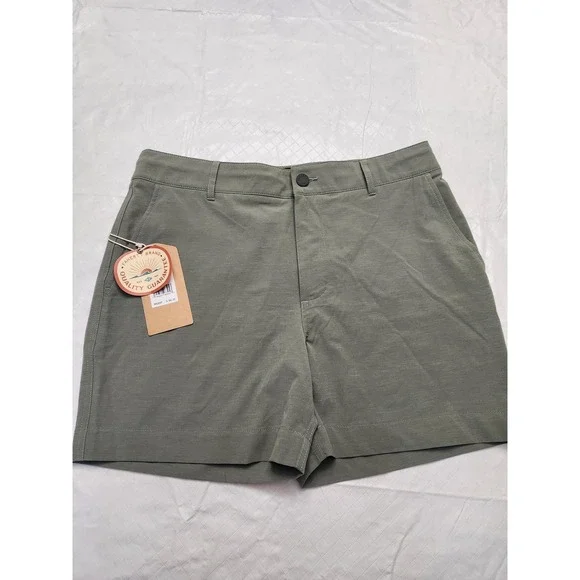 Faherty Shorts Mens 33 Green All Day Short 5 Inseam Stretch Chino Casual Summer