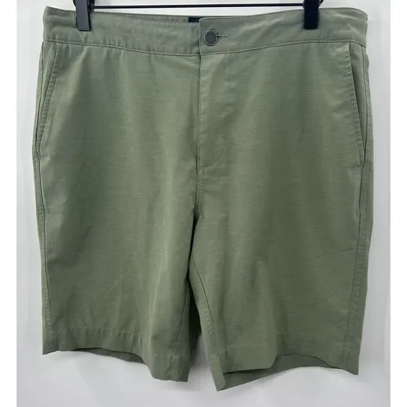 Faherty Men’s All Day Shorts Olive Green Size 32 Belt Loop Stretch Casual