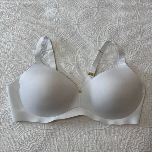 Honeylove CloudEmbrace Wireless T-Shirt‎ Bra White Size 42C
