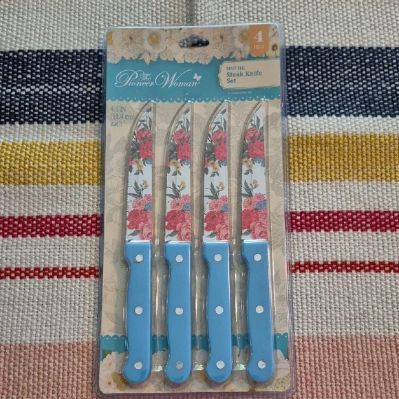 The Pioneer Woman Blue Floral Steak Knives