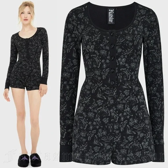 Killstar Enchators Embrace playsuit pajamas size extra ‎ NWT
