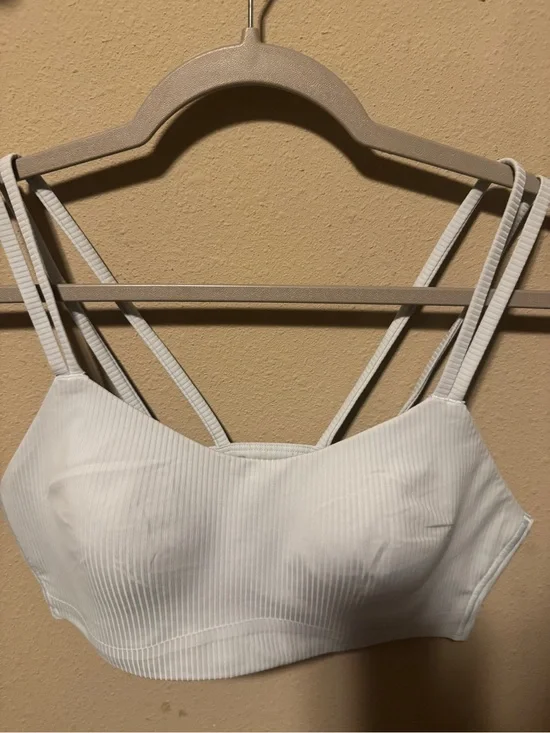 Light Blue Lululemon Ribbed Strappy Bralette - Women Intimates