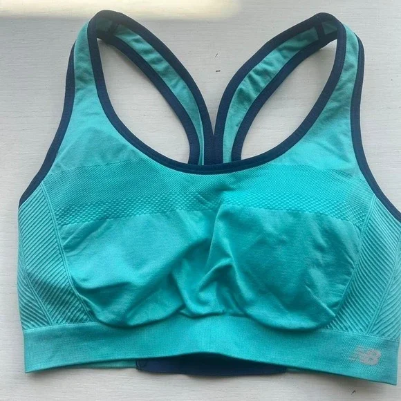 New Balance XL‎ teal/blue sports bra EUC