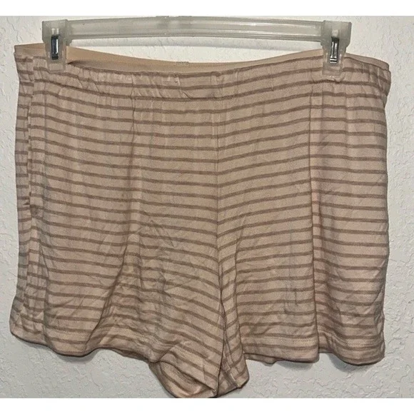 Soma Cool Nights Luxe Pajama Shorts Striped Sleepwear Size M 570311531