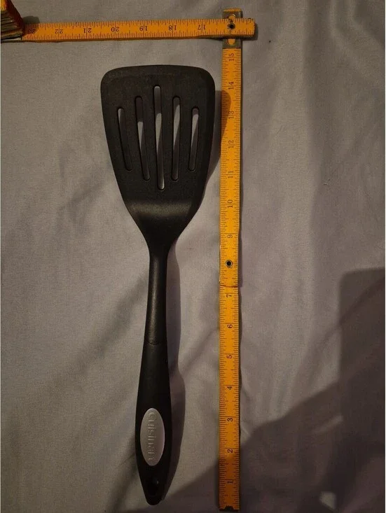Cuisinart Black Nylon Plastic Slotted Spatula Flipper Turner 14