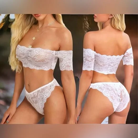 Hot Item ! l White Mesh l 2-piece l Intimate l OS l New