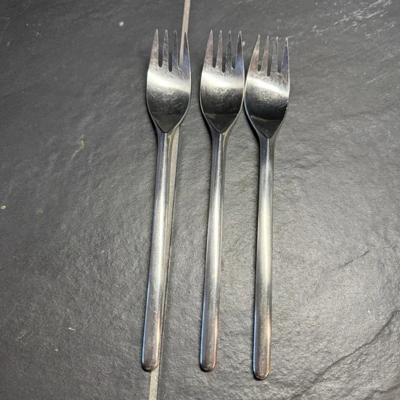 Rosenthal‎ 18/8 Germany Stainless Steel Pastry Dessert Forks Set of 3 Silver