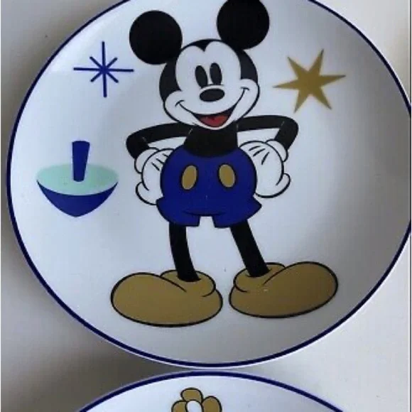 Disney Mickey & Minnie Mouse Hanukkah Celebration Appetizer Plates set o…