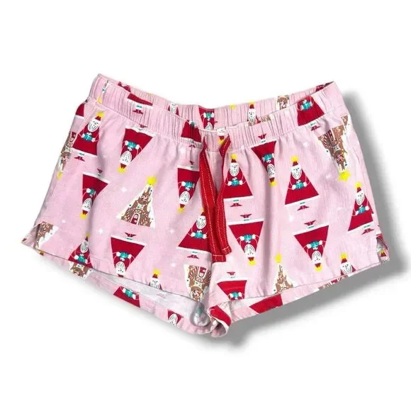 🎄Old Navy Pink Holiday Shorts Sz M