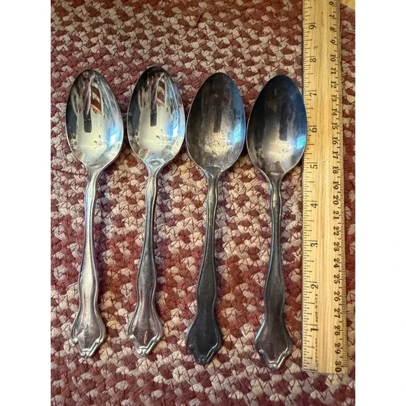 Reed & Barton Soup Spoons Set of 4 Silver Silverplate Good‎ Vintage Flatware