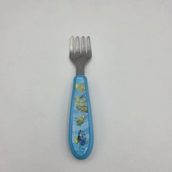 Vtg‎ Disney Finding Nemo Stainless Fork Flatware Utensils Toddler Learning Curve