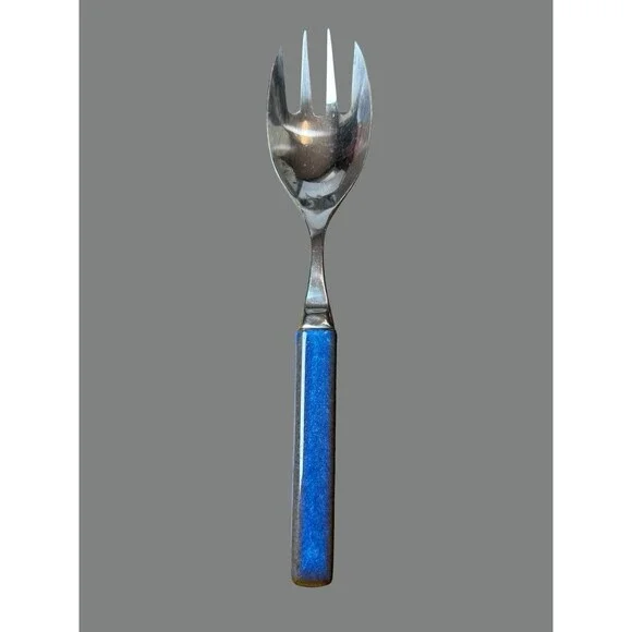 Denby England Salad Serving Fork Silverware Touchstone Blue Sapphire Replacement