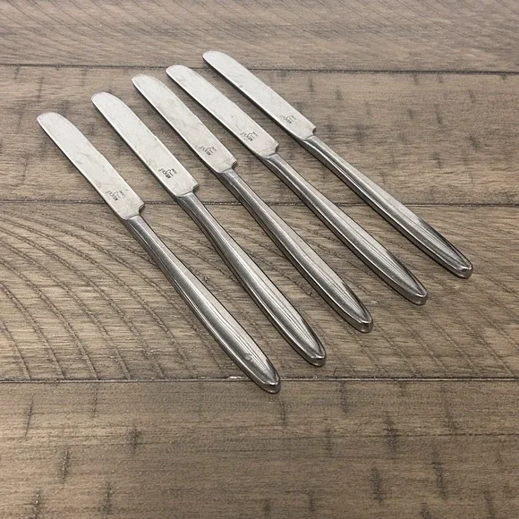 MIKASA Butter Dinner Knives‎ DUNE Set Of 5 8.75