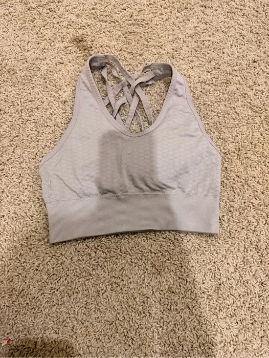 Light Gray Seamless Strappy Sports Bra - Women Intimates