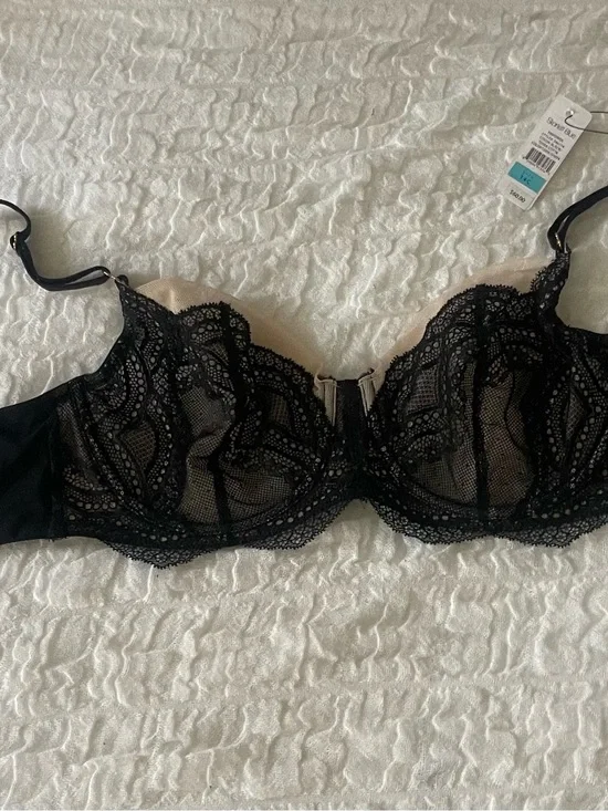 Skarlett Blue Black Lace Bra with Nude Lining