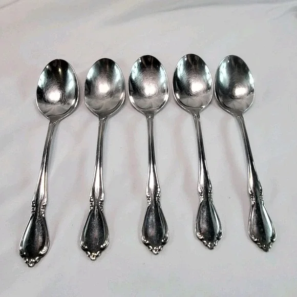 Lot‎ of 5 Teaspoons Oneidacraft Celebrity Stainless Flatware Utensils USA Made