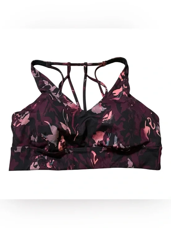 all in motion Plum & Pink Floral Strappy Sports Bralette