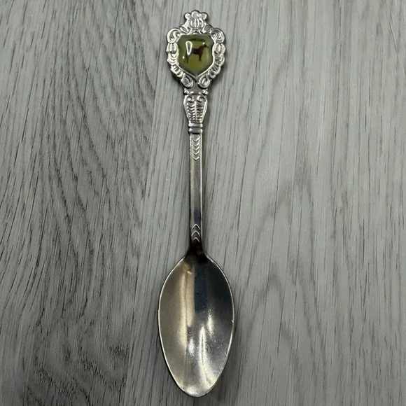Tennessee Souvenir Spoon‎ Enamel Walking Horse Ornate Silver Tone