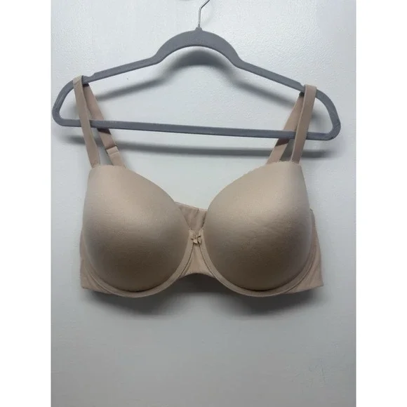 Torrid 46C Bra Beige Curve Demi Underwire Back Closure‎ Memory Foam Cups New #22