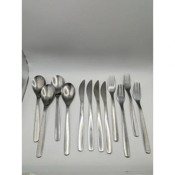 IKEA 22185 Stainless Steel Flatware Set 12 Piece Mixed Lot Spoons Forks Knives