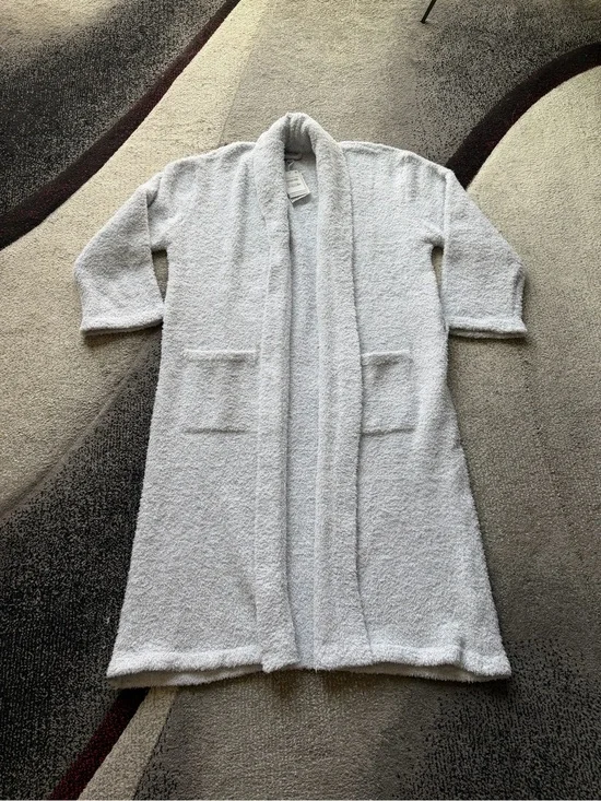 Barefoot Dreams Cozy Chic Ocean White Plush Robe