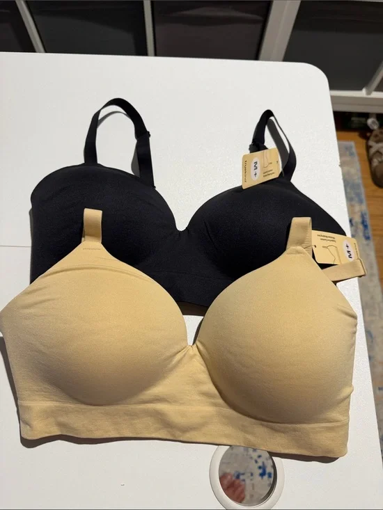 2 Truekind supportive comfort wireless shaping bras new in pkg size M/L 10210