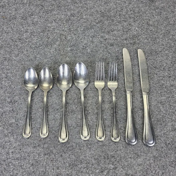 Lenox SHELBY TUMBLED - 18/10  Stainless Steel 8-piece Flatware 2 Person Set