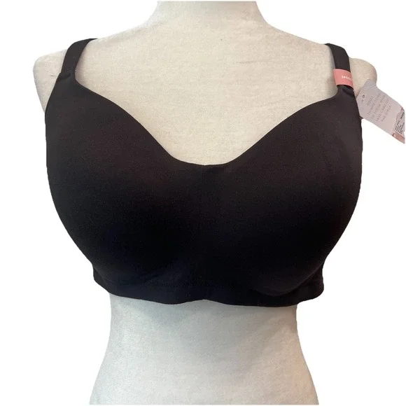 Cacique Mastectomy Bra 36DDD‎ Charcoal Lightly Lined Full Coverage No Wire NEW
