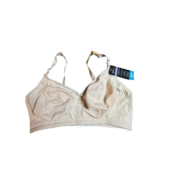 Bali Classic Support‎ Cotton Bra DF3036 Beige 40DD Full Coverage Cool Comfort