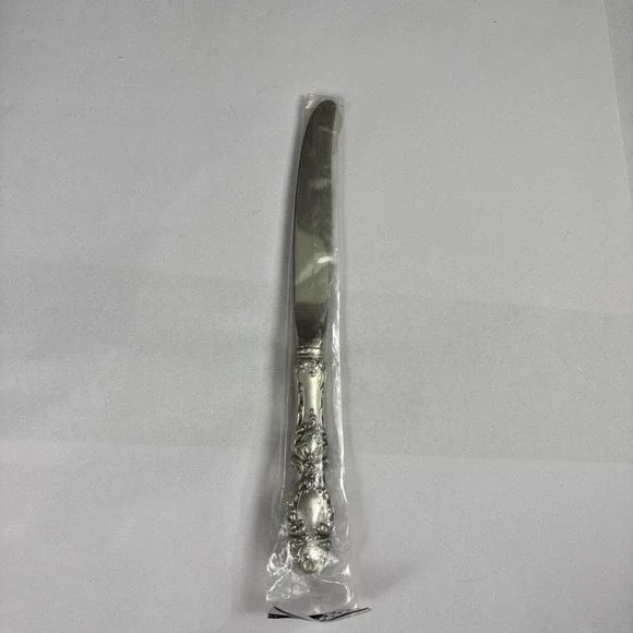 VTG Wallace‎ Lucerne Sterling Silver Knife Stainless Blade NOS Ornate Rococo MCM