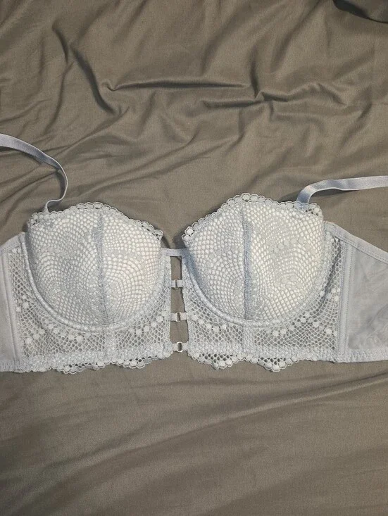NWOT Adore Me Light Blue Lace Balconette Bra