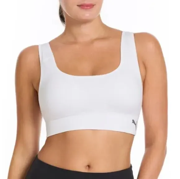 New PUMA Women's Performance Square Neck Seamless Sports Bra Pack Of 2 Size XL