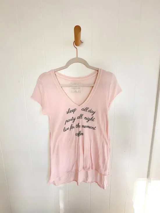 Vintage Y2K Abercrombie Gold Label Pink Side Split Sleep Shirt Dress XS