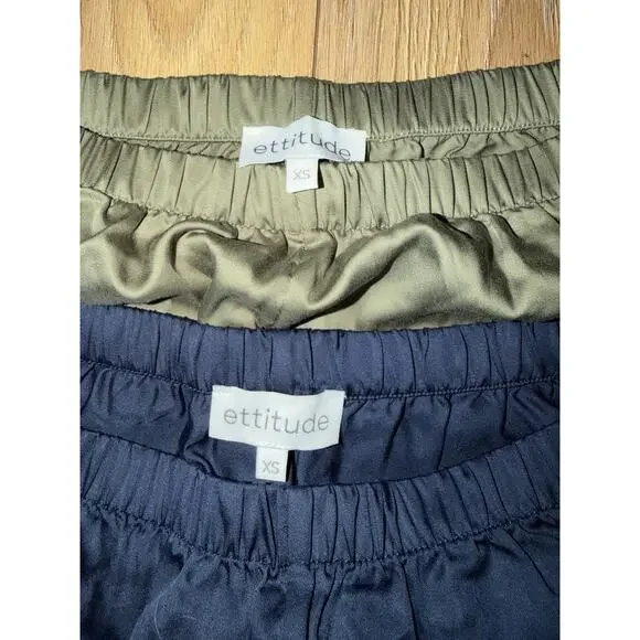Set Of 2 ETTITUDE 100% Bamboo Shorts NEW WITH OUT TAGS