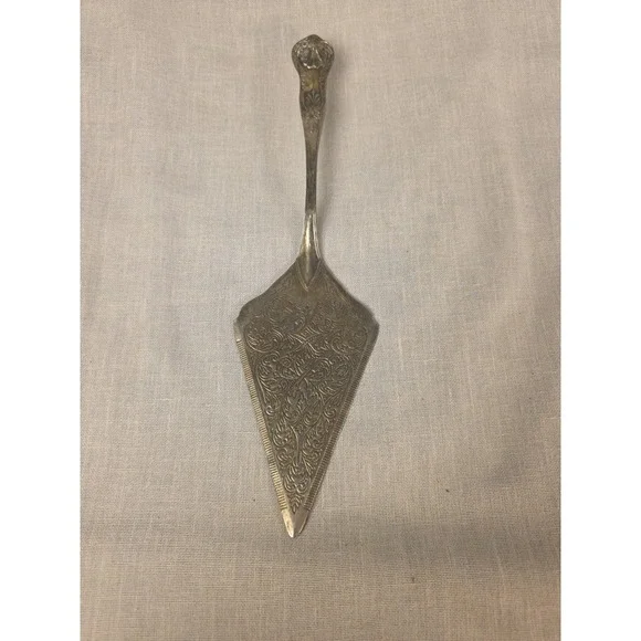 Vtg. Silverplate Cake Pastry Pie Knife Spatula Server Interpur HONG KONG China