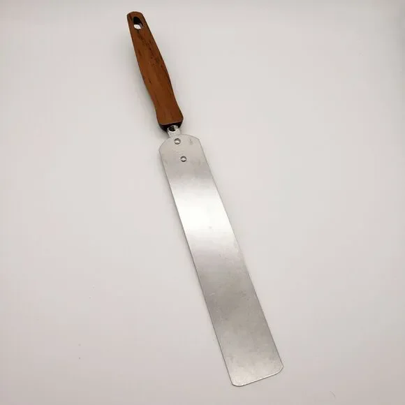 Ekco Icing Spatula Wood Grain Brown Plastic Mid Century Kitchen Utensil Baking