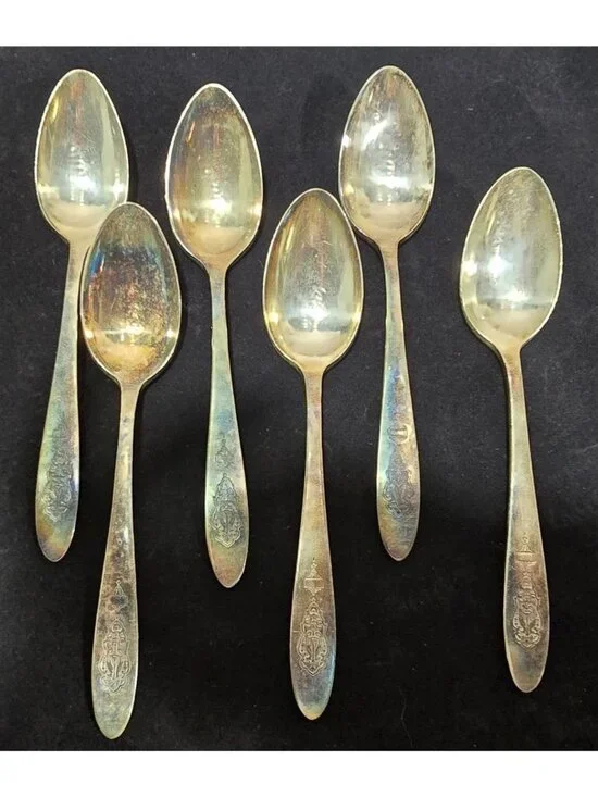 6 Oneida BIRD OF PARADISE Community Plate Silverware Teaspoons Replacements