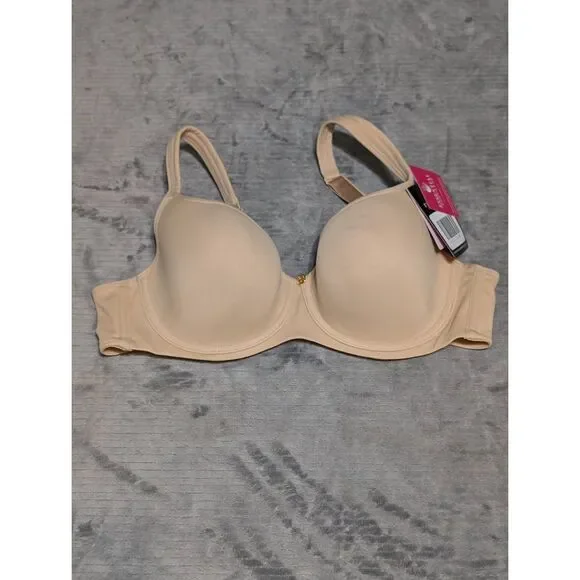 NWT Essential Bodywear Abbie Size 36C Back Smoothing Tshirt Bra Nude 6111