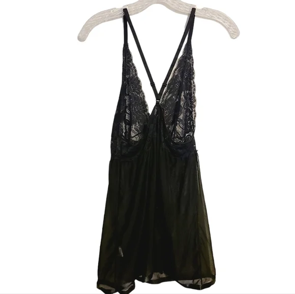 Avidlove | Women's Black Lace Chemise or Teddy (Size XL)