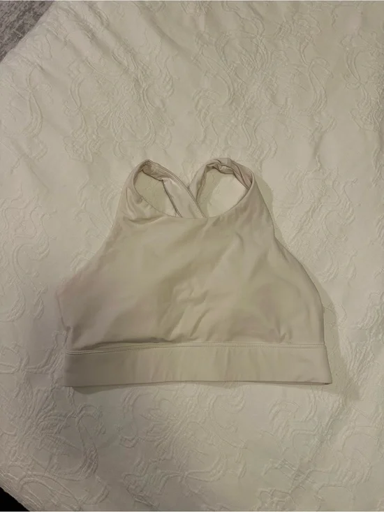 White High-Neck Sports Bralette