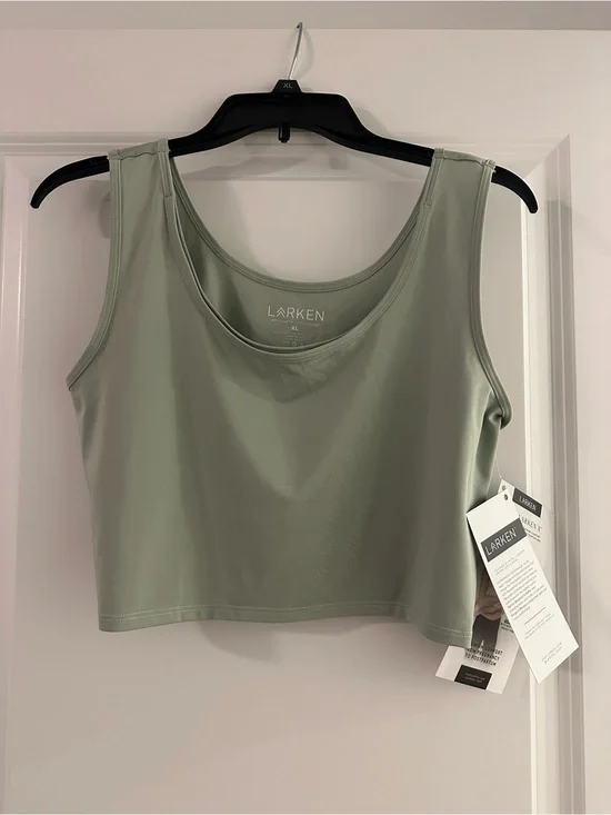 Larken X Maximum Comfort Hands-Free Pumping Bra Tank Sage Green XL NWT