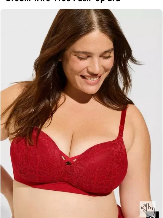 torrid Red Wireless Lace Push-Up Bra