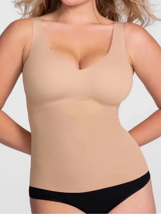 Honeylove LiftWear Wide Strap Tank Beige/Nude Shapewear Medium-Medium