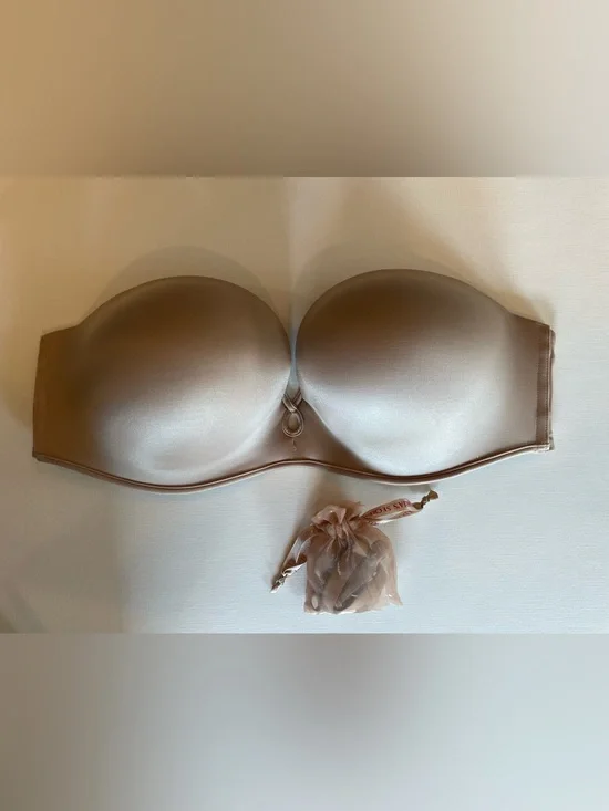 New Victoria's Secret bombshell Strapless Push-Up Bandeau in Nude 34DD