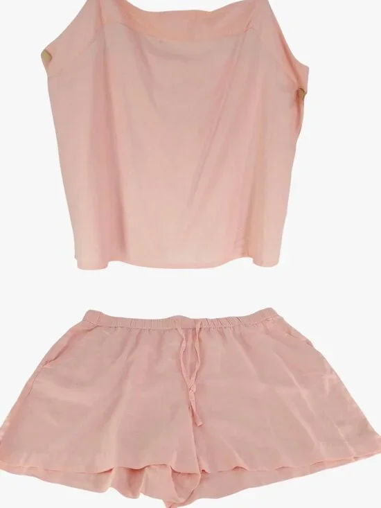 State Of Day Womens Two-Piece Pink Sleepwear Set XL